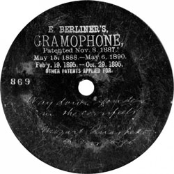 Berliner's Gramophone 869